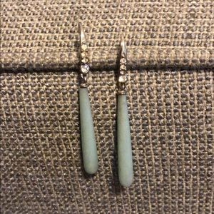 Pale blue semi-precious stone drop earrings